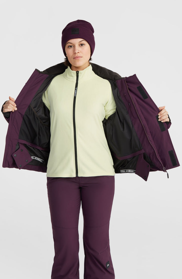 Veste de ski Z.E.N. Hybrid | Aubergine