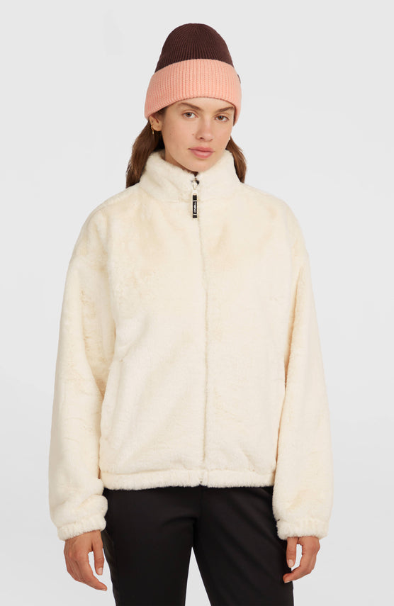 Veste en fausse fourrure à zip intégral O'Neill Must-Have | Linen White