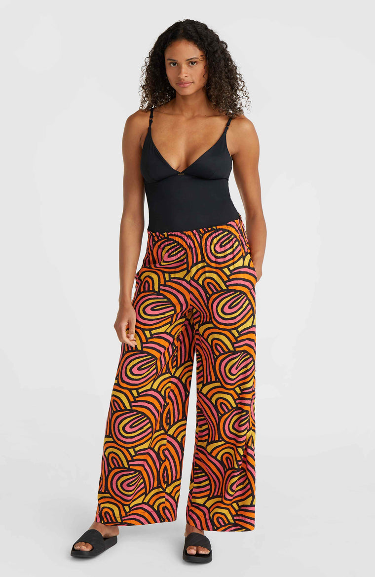 Pantalon Malia Beach | Orange Rainbow Stripe