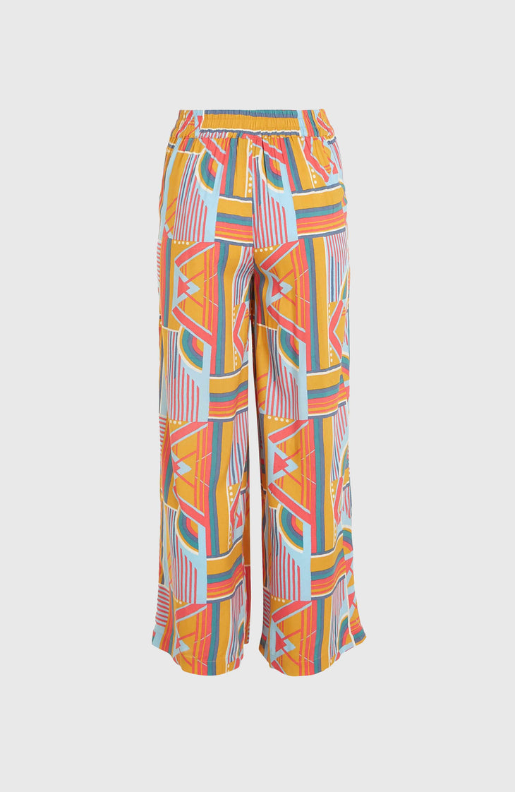 Pantalon en tissu Farrah Women of the Wave | Yellow Art Geo