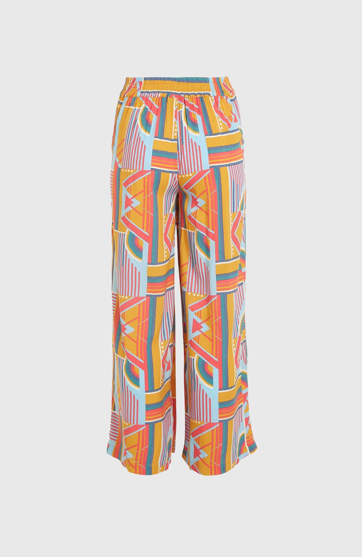 Pantalon en tissu Farrah Women of the Wave | Yellow Art Geo
