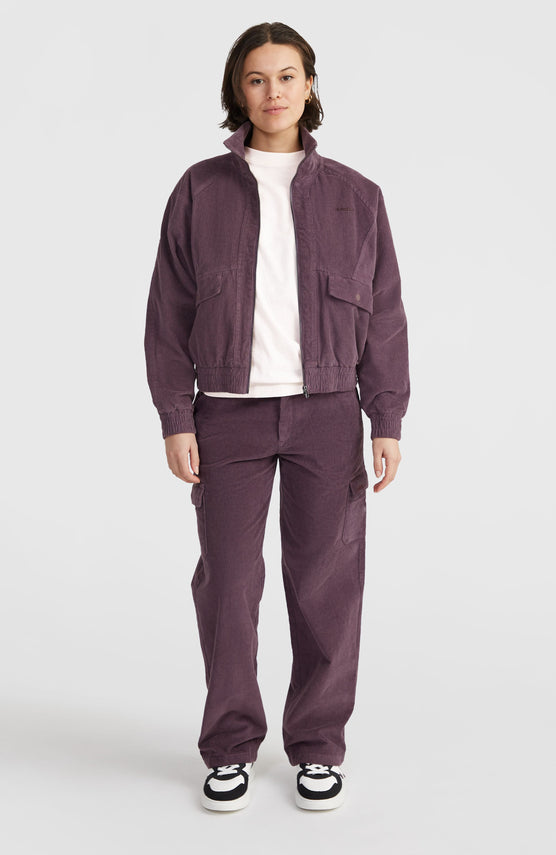 Pantalon cargo en velours côtelé Surf Heroes | Mauve Miracle
