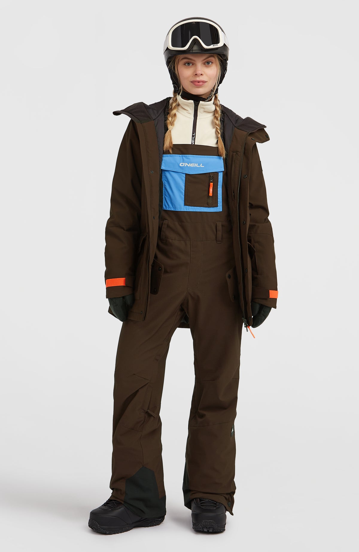 Salopette de ski FWC'Peak | Coffee Bean Colour Block