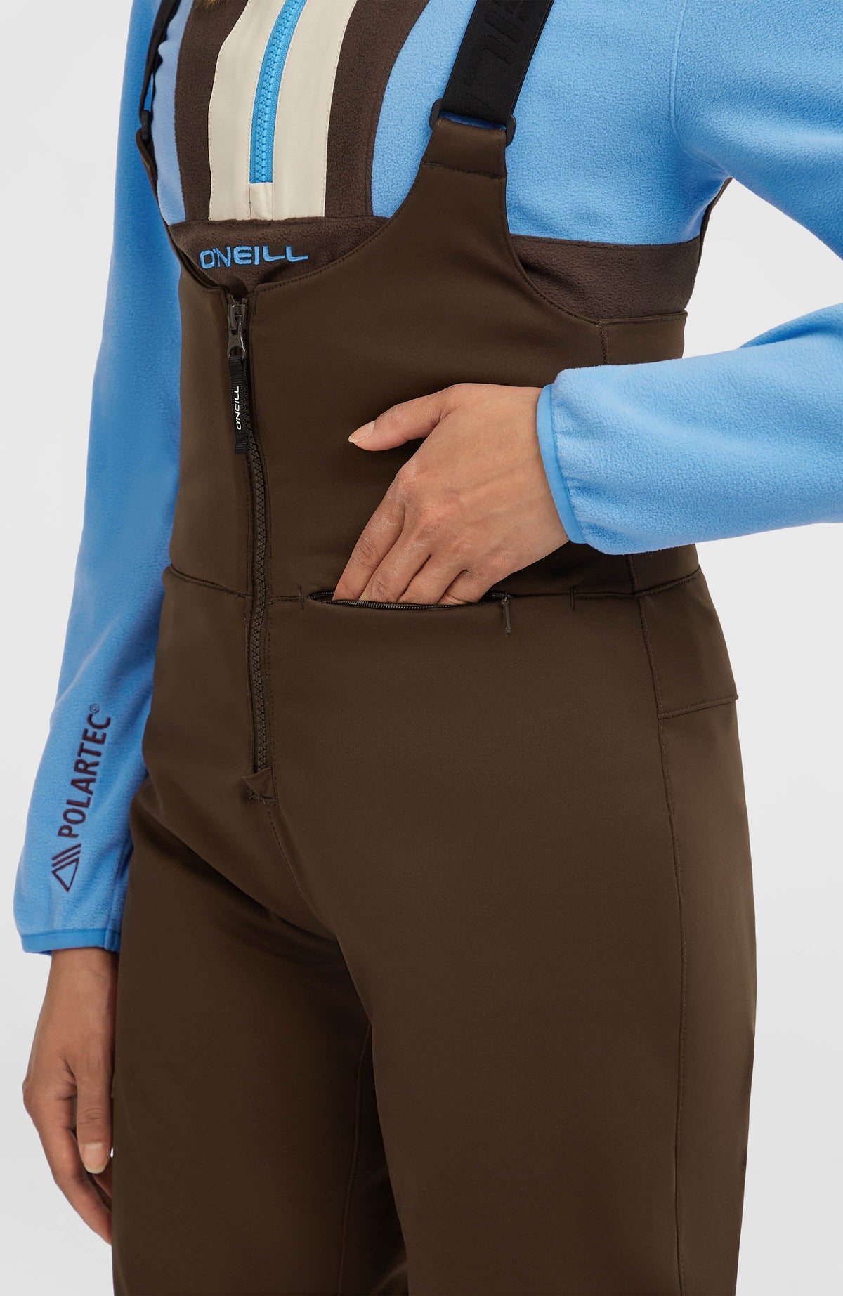 Pantalon de ski à bretelles Softshell FWC'Cruz | Coffee Bean
