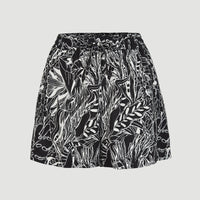 Short à taille haute Java Wave | White . Black Comic Seaweed