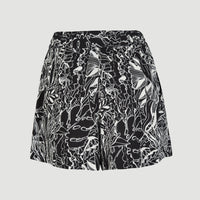 Short à taille haute Java Wave | White . Black Comic Seaweed