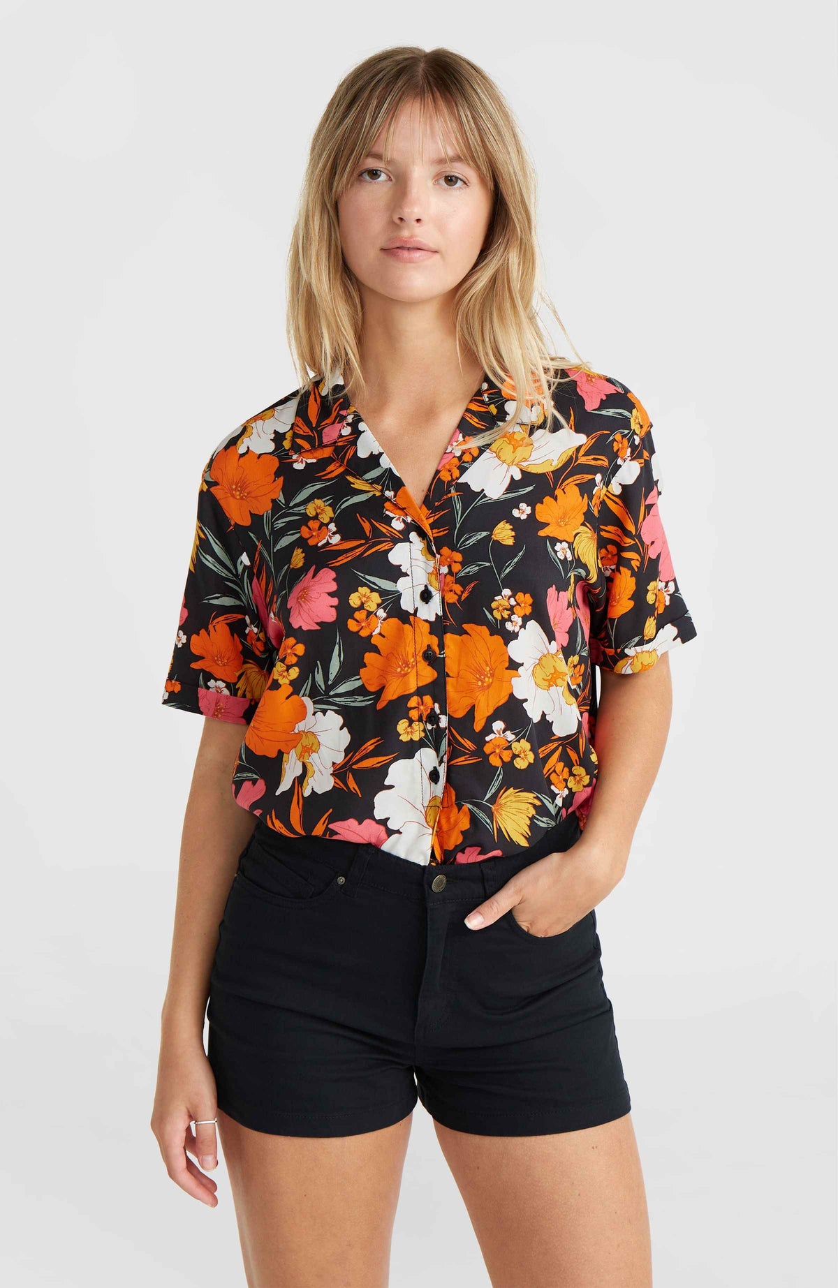 Short à cinq poches en tissu extensible Essentials | Black Out