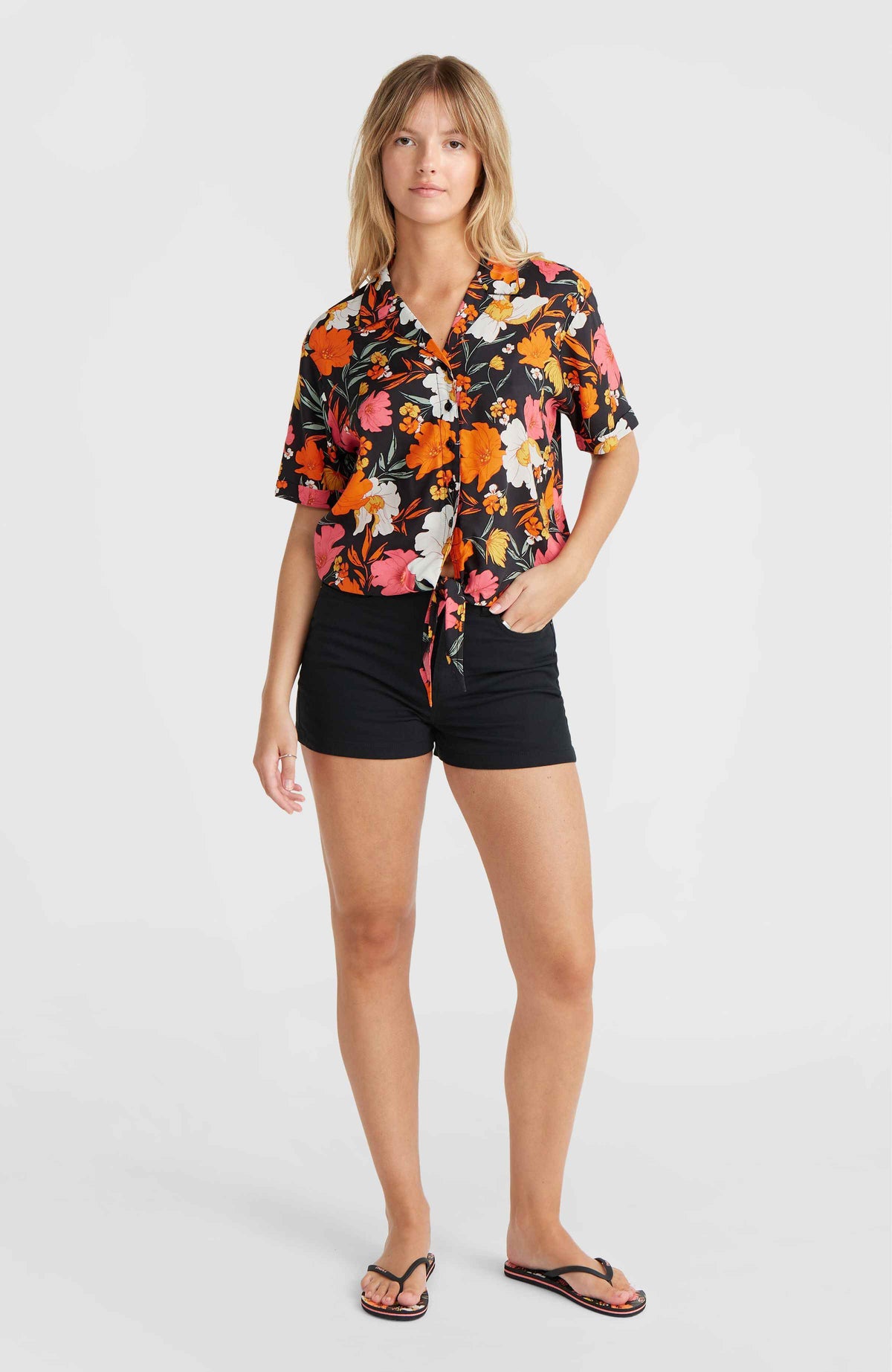 Short à cinq poches en tissu extensible Essentials | Black Out