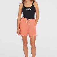 Sweatshort Essentials Script | Coral Pink