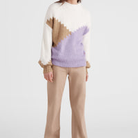 Pullover Knit Colourblock | Purple Rose Colour Block
