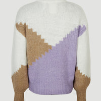 Pullover Knit Colourblock | Purple Rose Colour Block