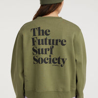 Sweat à col rond Future Surf Society | Deep Lichen Green