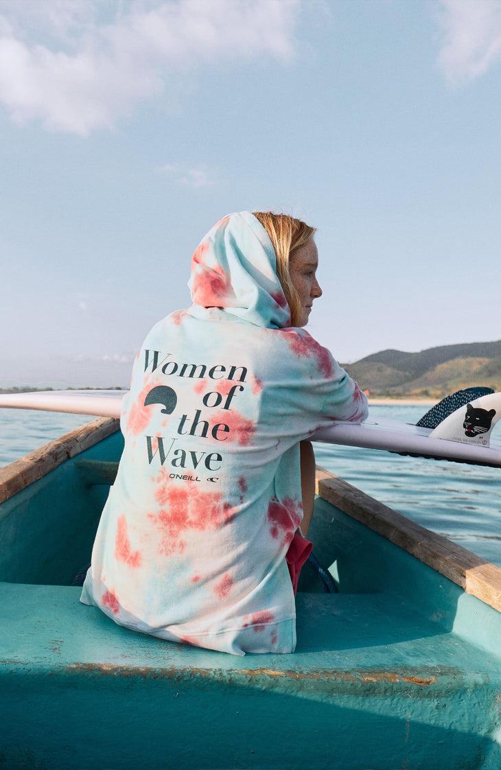 Sweat à capuche Women of the Wave | Pink Ice Cube Tie Dye