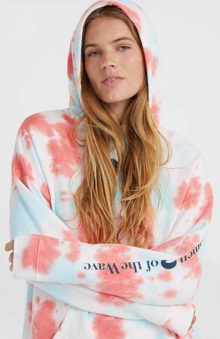 Sweat à capuche Women of the Wave | Pink Ice Cube Tie Dye