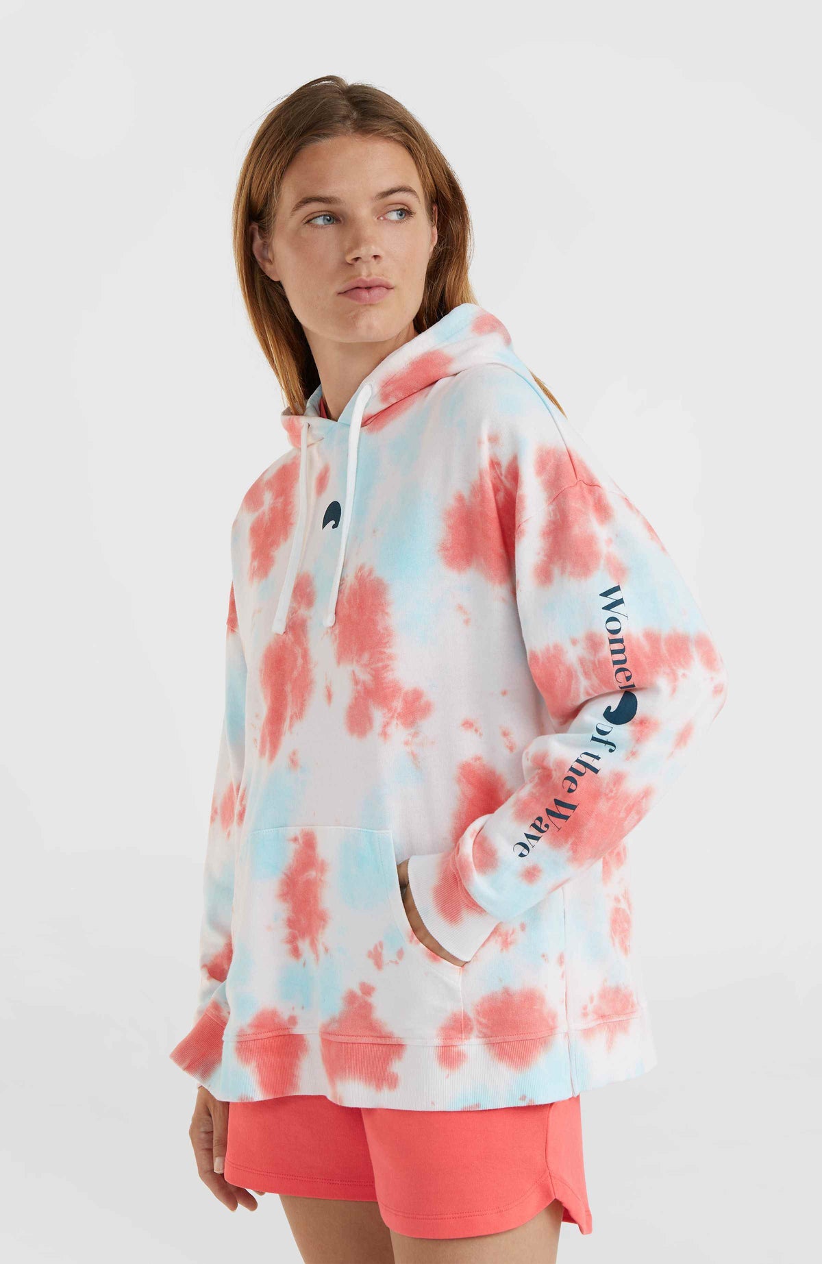 Sweat à capuche Women of the Wave | Pink Ice Cube Tie Dye
