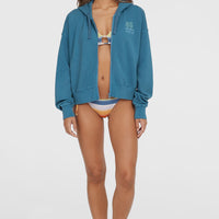 Sweat à capuche et zip intégral Beach Vintage | Copen Blue