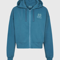 Sweat à capuche et zip intégral Beach Vintage | Copen Blue