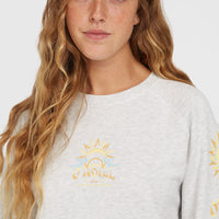 Sweatshirt Beach Vintage Crew | White Melange