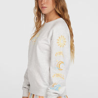 Sweatshirt Beach Vintage Crew | White Melange
