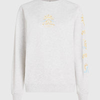 Sweatshirt Beach Vintage Crew | White Melange