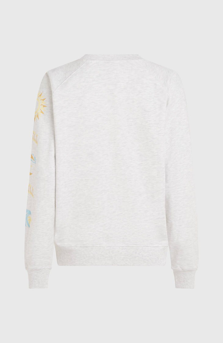 Sweatshirt Beach Vintage Crew | White Melange