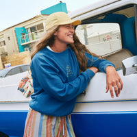 Sweatshirt Beach Vintage Crew | Copen Blue