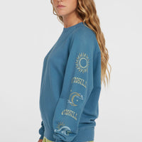 Sweatshirt Beach Vintage Crew | Copen Blue