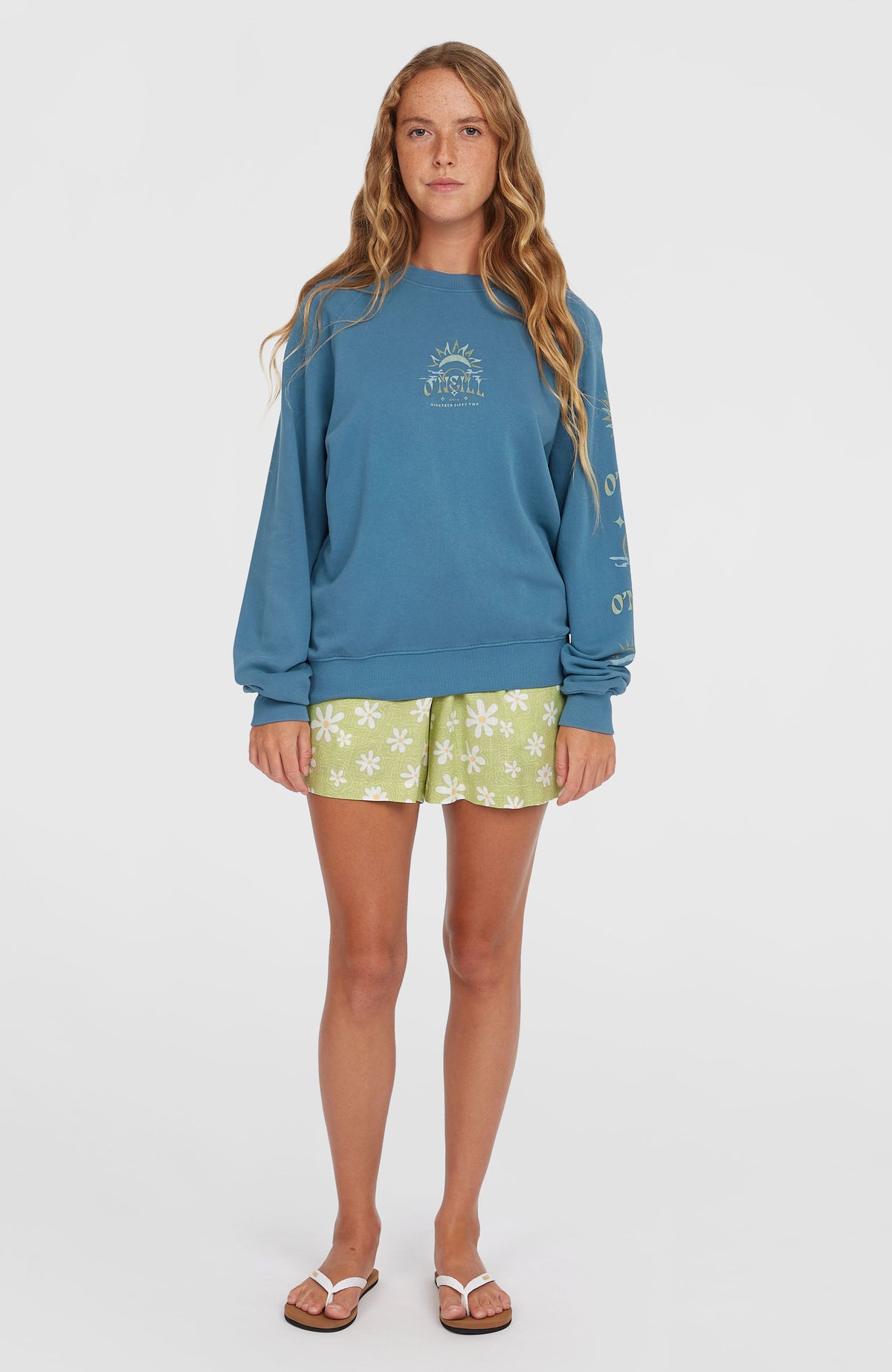 Sweatshirt Beach Vintage Crew | Copen Blue