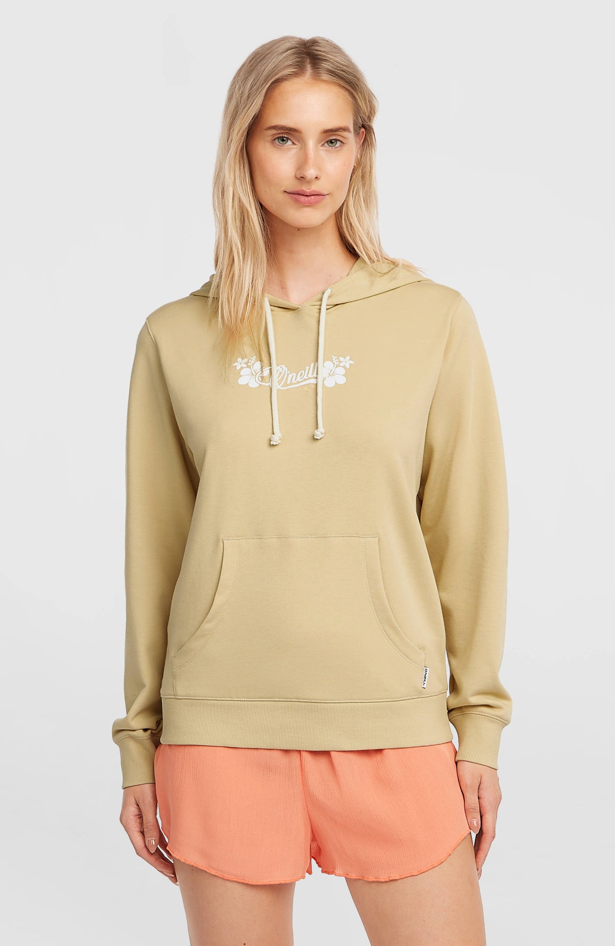Sweat à capuche Essentials Script | Cocoa Sand