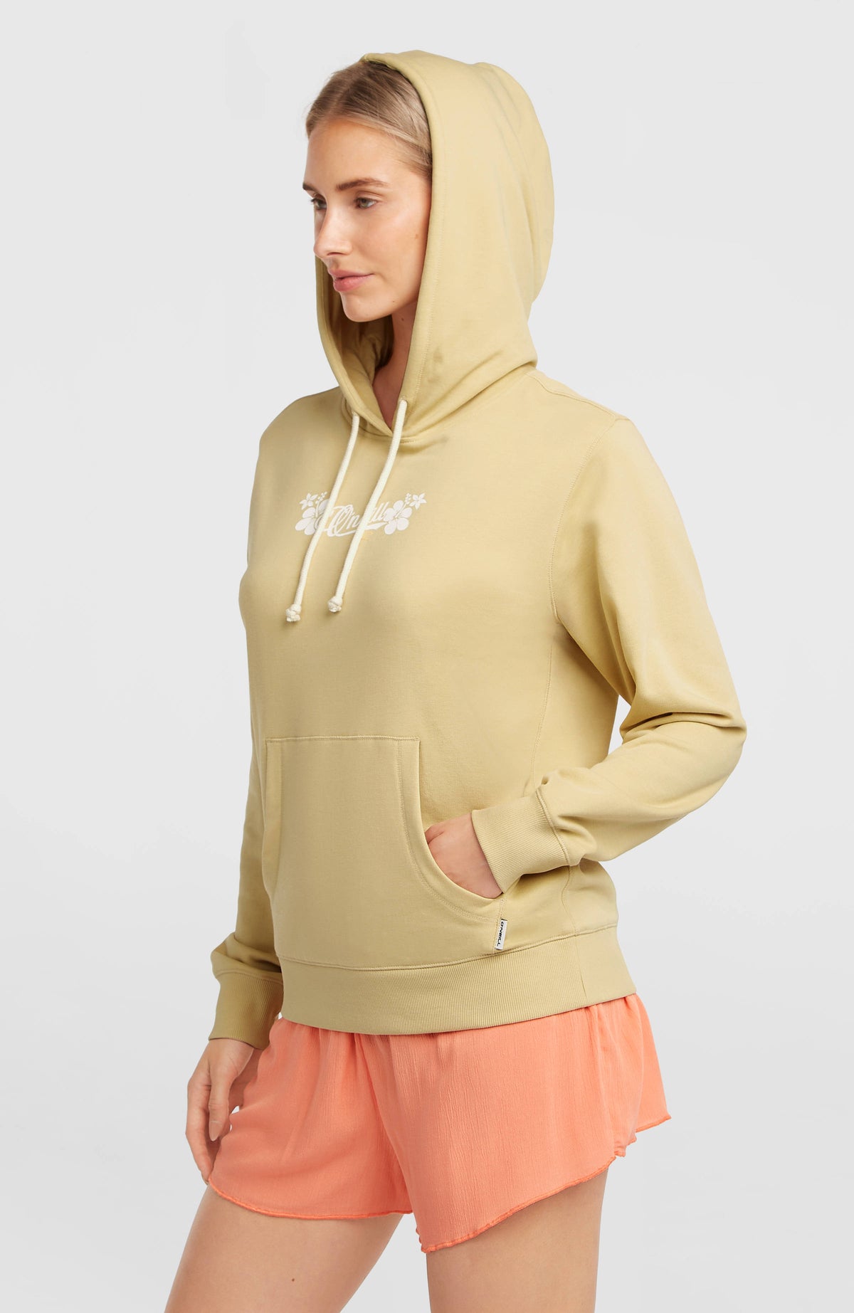 Sweat à capuche Essentials Script | Cocoa Sand