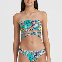 Ensemble de bikini bandeau Jen - Maoi | Blue Comic Seaweed