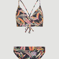 Ensemble de bikini brassière Baay - Maoi | Black Tropical Flower