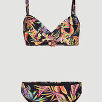 Ensemble de bikini à armature Julia Wb - Rita | Black Tropical Flower