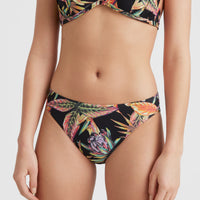 Bas de bikini Rita | Black Tropical Flower
