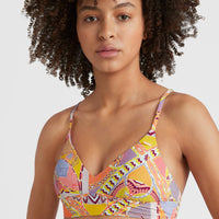 Haut de bikini brassière Wave | Yellow Scarf Print