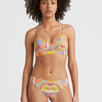 Haut de bikini brassière Wave | Yellow Scarf Print