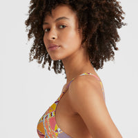 Haut de bikini brassière Wave | Yellow Scarf Print