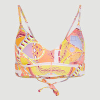 Haut de bikini brassière Wave | Yellow Scarf Print