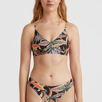 Haut de bikini brassière Wave | Black Tropical Flower