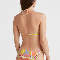 Top de bikini dos nu Marga | Yellow Scarf Print