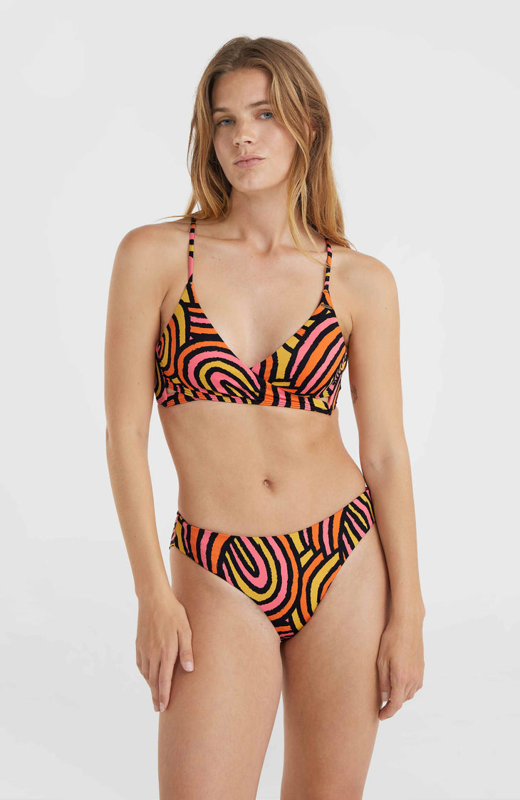Ensemble de bikinis Baay Maoi | Orange Rainbow Stripe