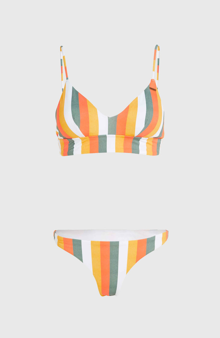 Ensemble de bikinis Wave Skye | Orange Multistripe