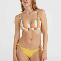 Haut de bikini Wave Crop | Orange Multistripe