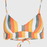 Haut de bikini Wave Crop | Orange Multistripe