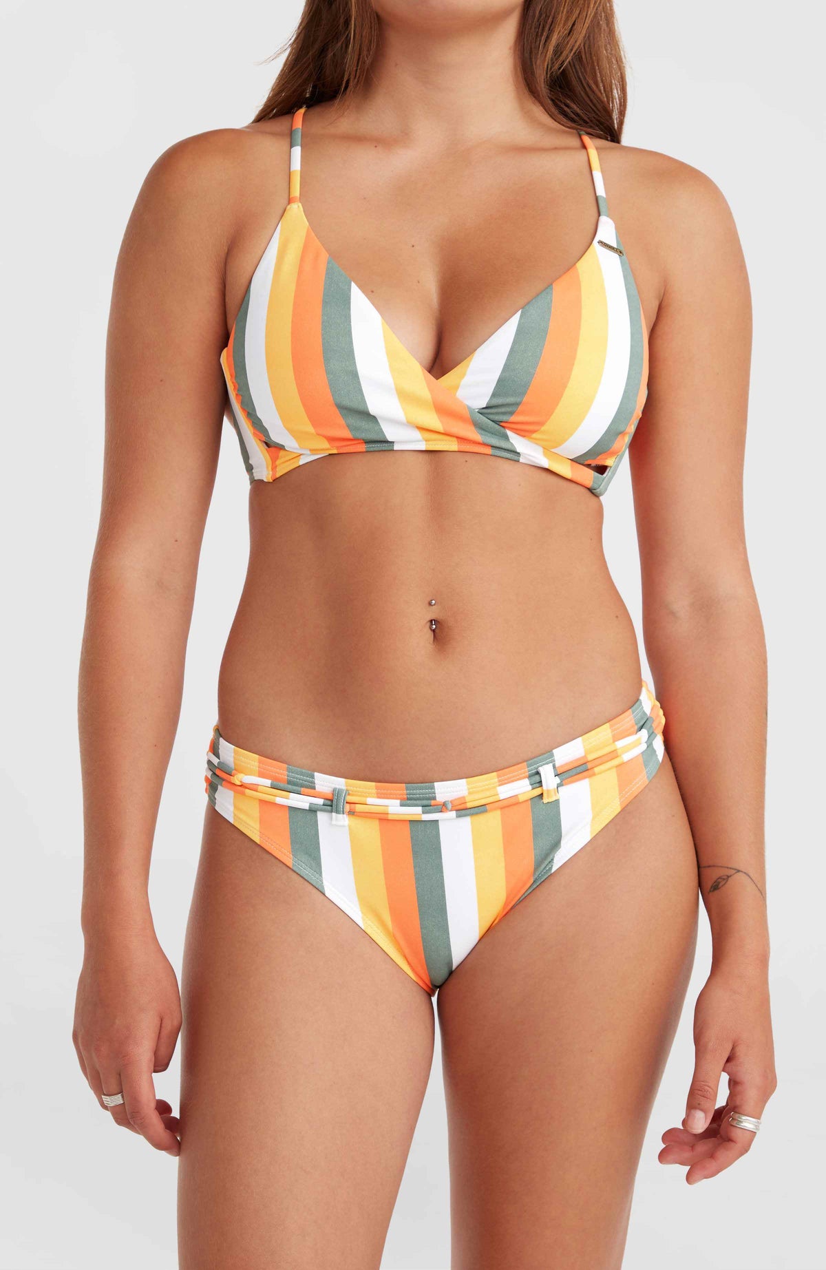 Bas de bikini Cruz | Orange Multistripe