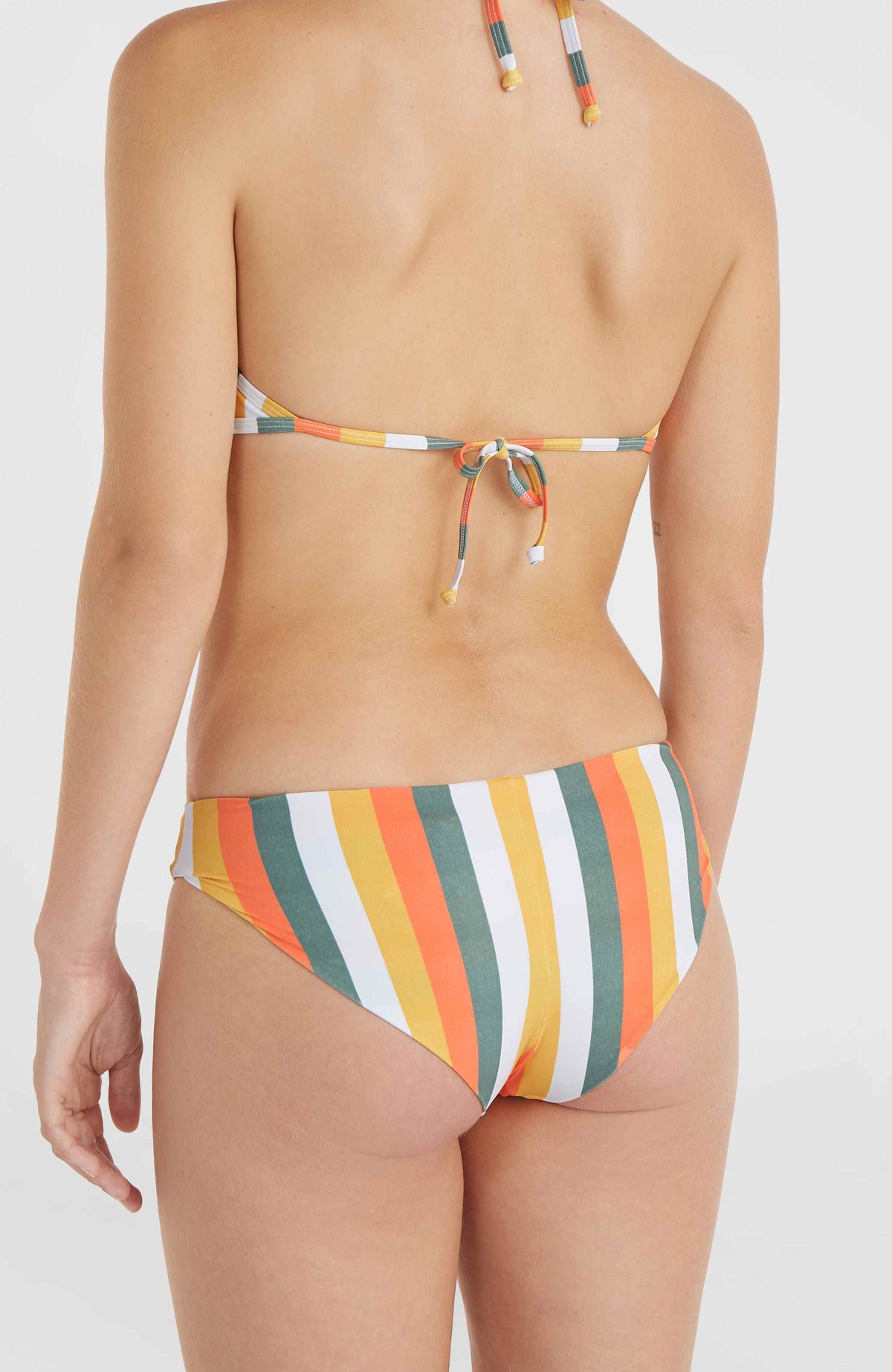 Bas de bikini Maoi | Orange Multistripe