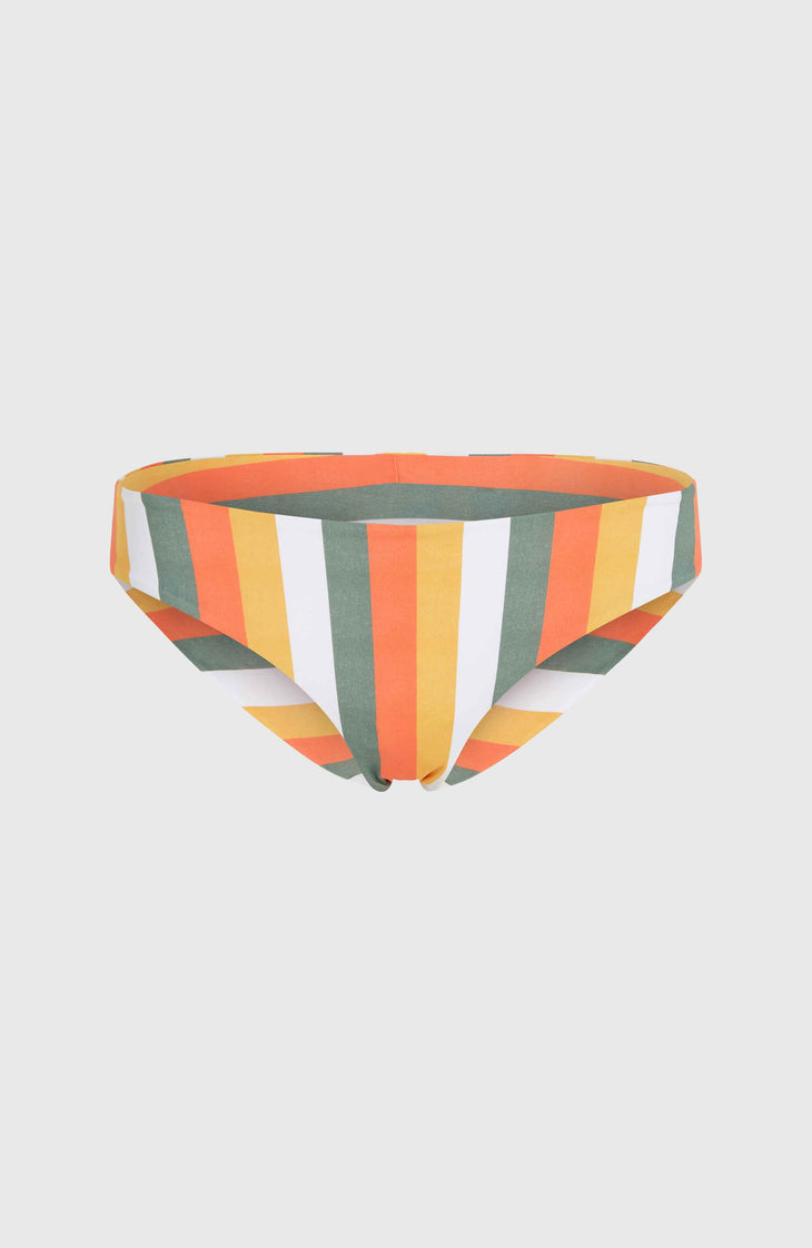 Bas de bikini Maoi | Orange Multistripe