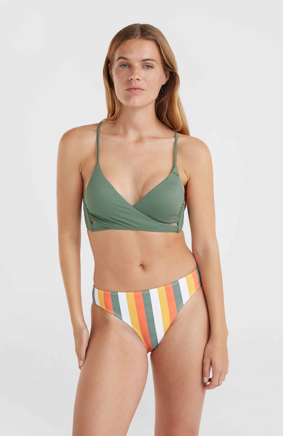 Bas de bikini Rita | Orange Multistripe