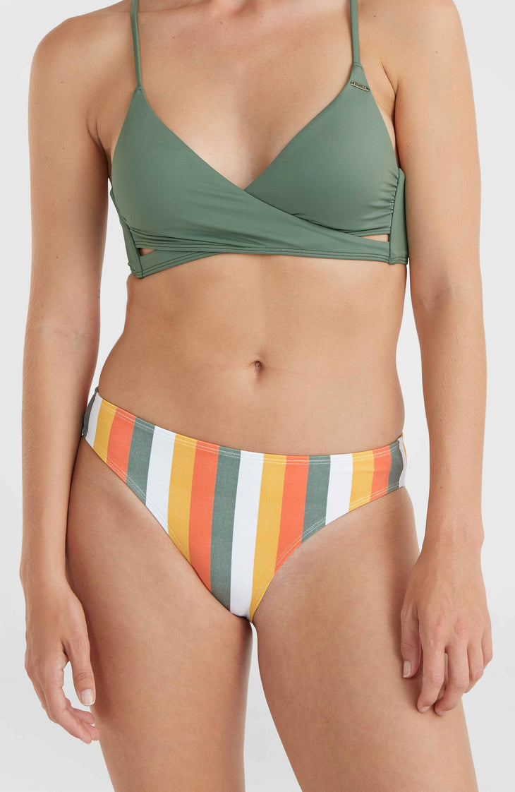 Bas de bikini Rita | Orange Multistripe