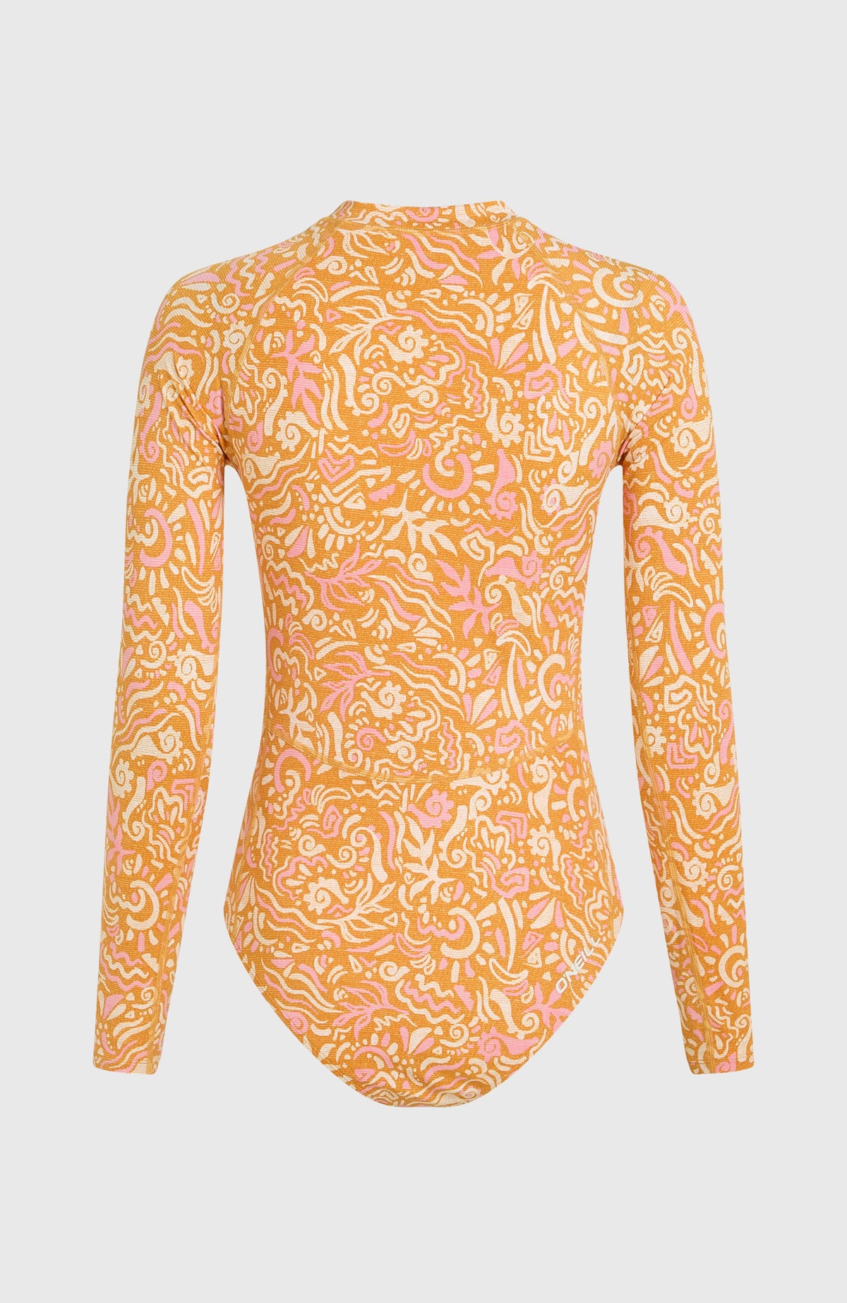 Surfsuit à manches longues Women of the Wave | Orange Abstract Wave